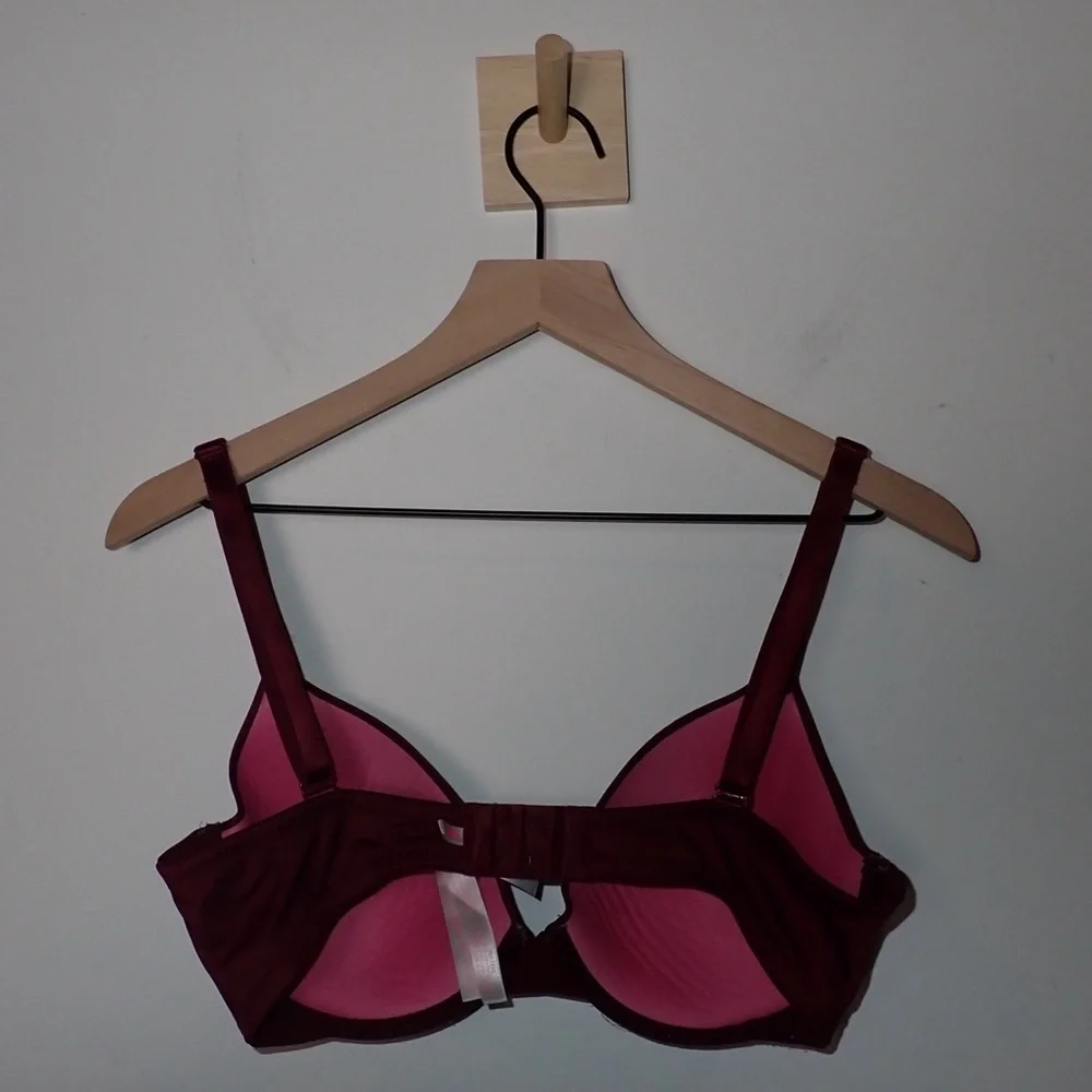 Victoria’s Secret PINK Maroon Underwire T Shirt Bra size 36D